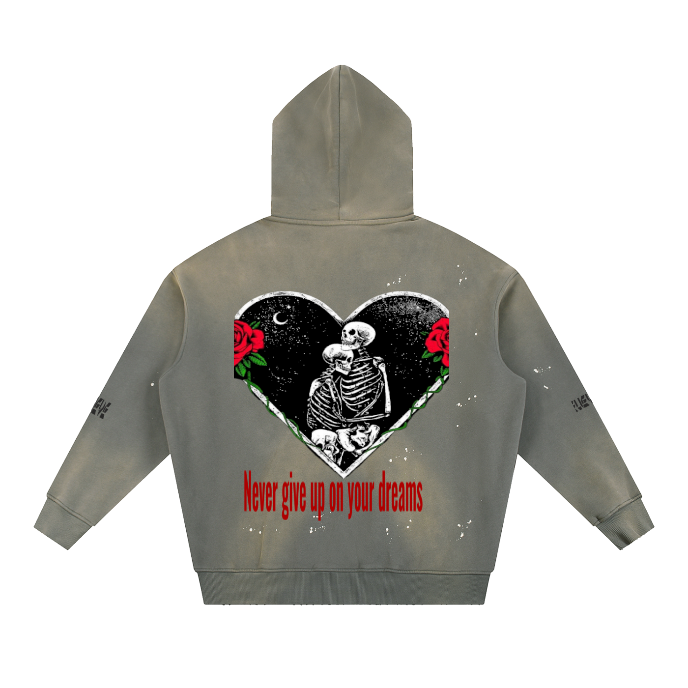 Vintage Washed Frayed Fleece Hoodie