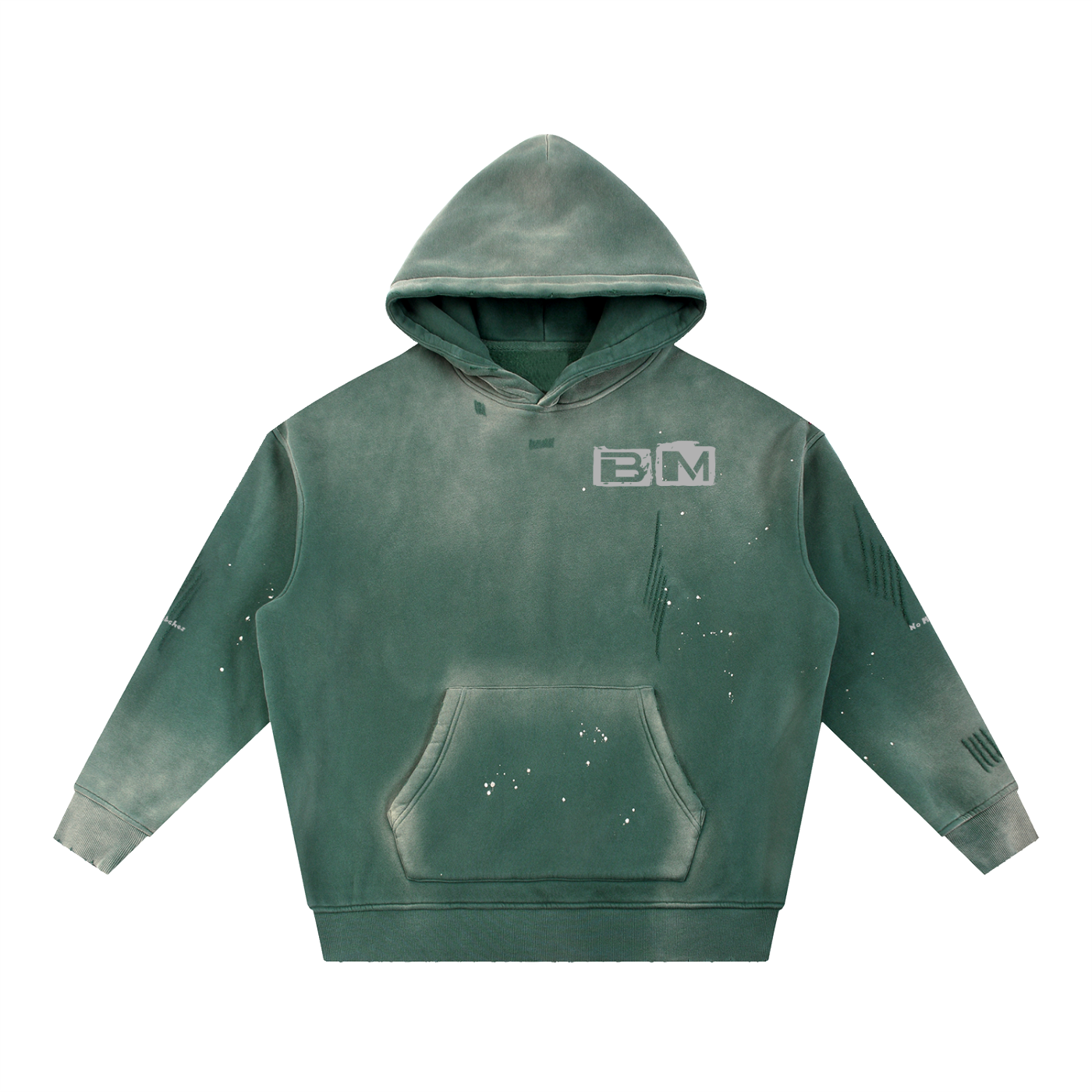 Vintage Washed Frayed Fleece Hoodie