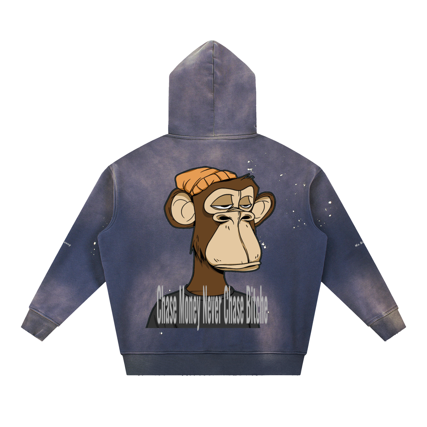 Vintage Washed Frayed Fleece Hoodie