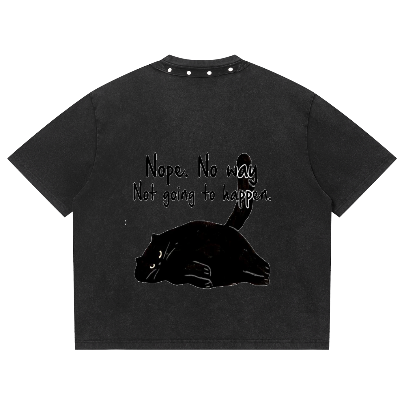 Unisex Washed Boxy Studded T-Shirt