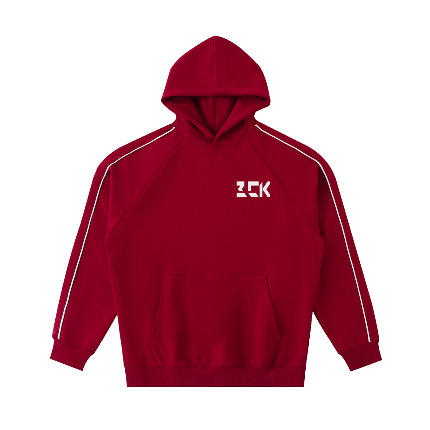 Contrast Piping Raglan Hoodie