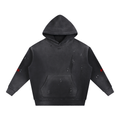 Vintage Washed Frayed Fleece Hoodie