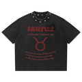 Unisex Washed Boxy Studded T-Shirt