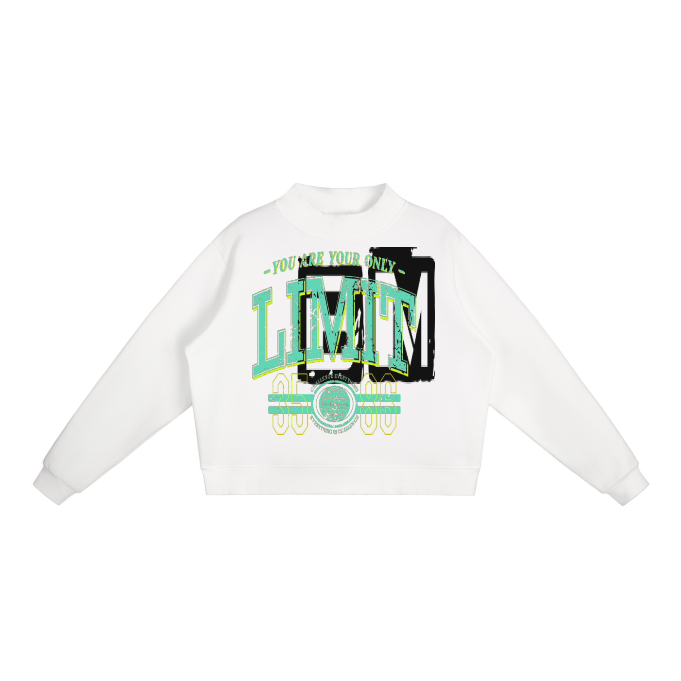 Essential Fleece Mock-Neck Crew Sweatshirt