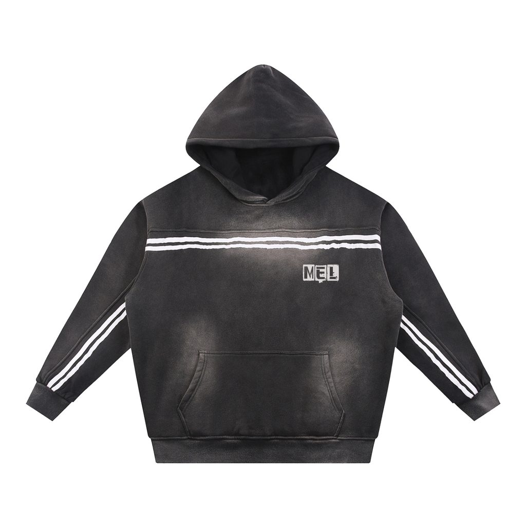 Sun Fade Contrast Tape Fleece Hoodie