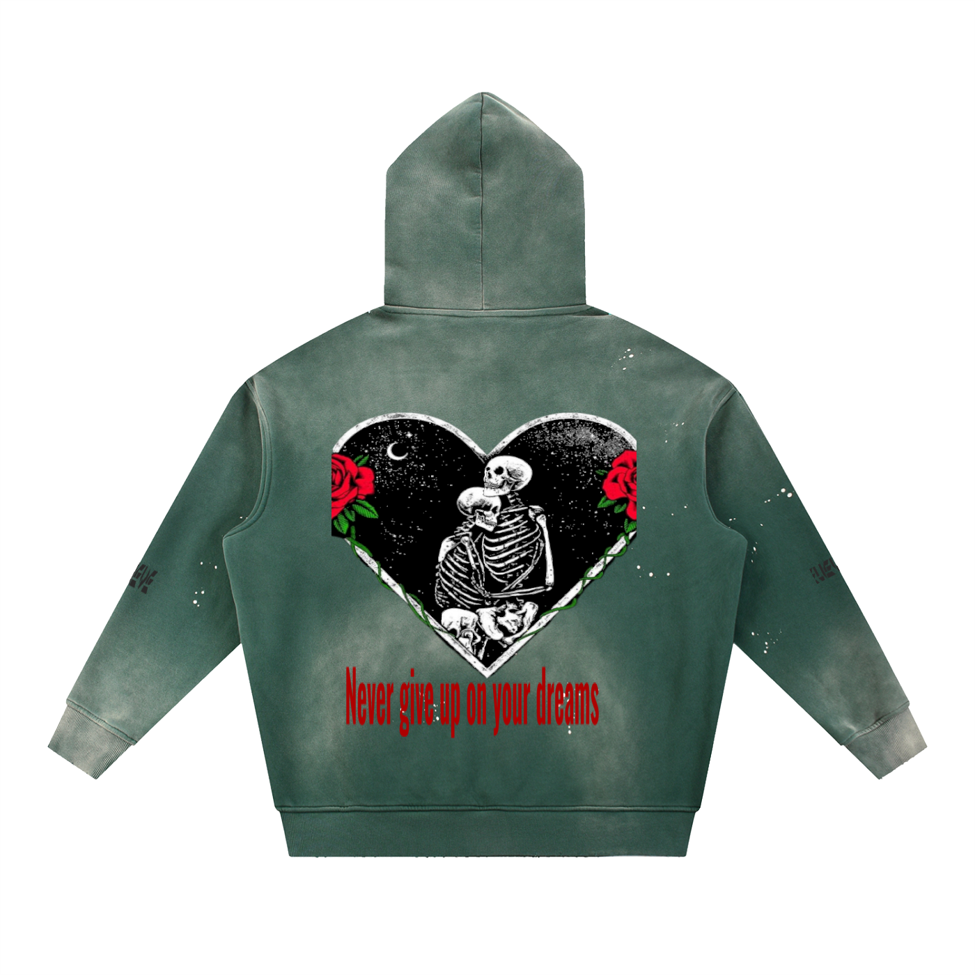 Vintage Washed Frayed Fleece Hoodie