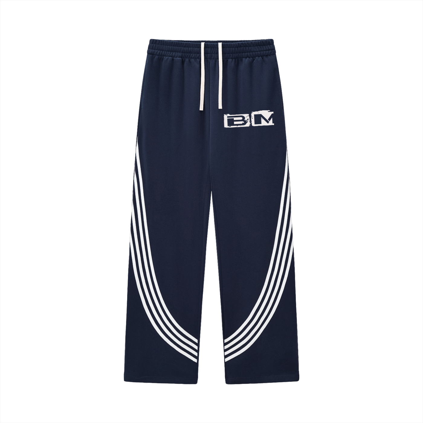 Curved Stripe Straight Sweatpants