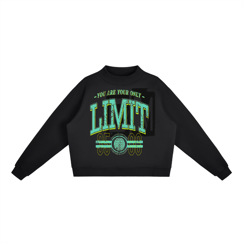 Essential Fleece Mock-Neck Crew Sweatshirt