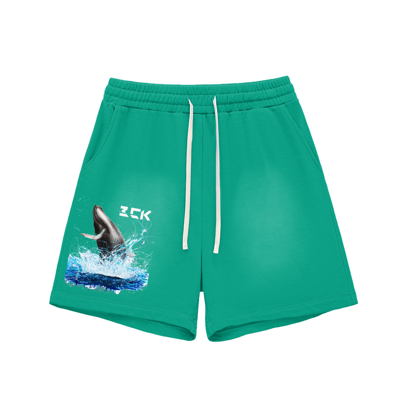 Sun Fade Raw Edge Cotton Shorts