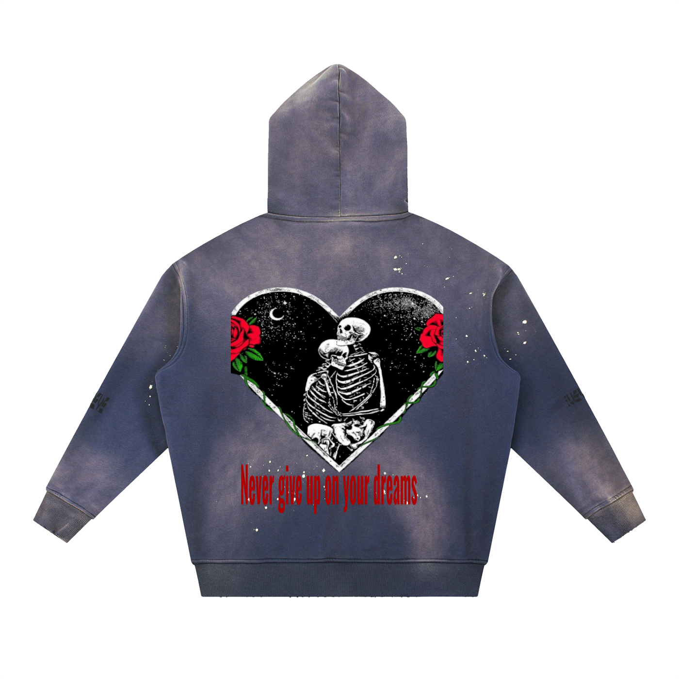 Vintage Washed Frayed Fleece Hoodie