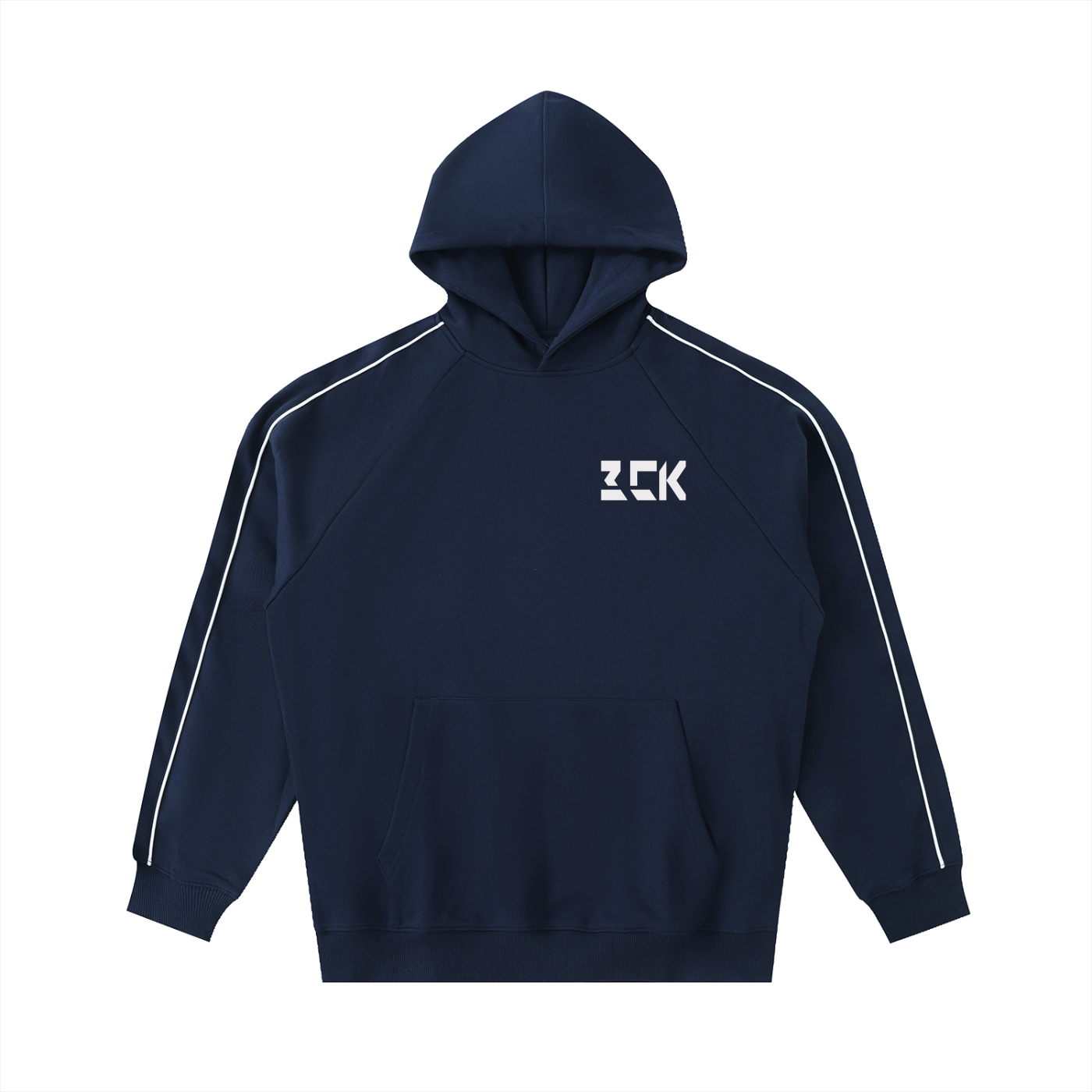 Contrast Piping Raglan Hoodie