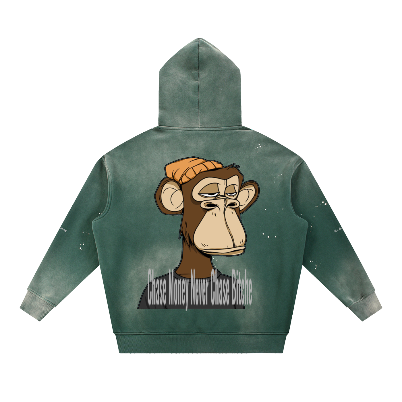 Vintage Washed Frayed Fleece Hoodie