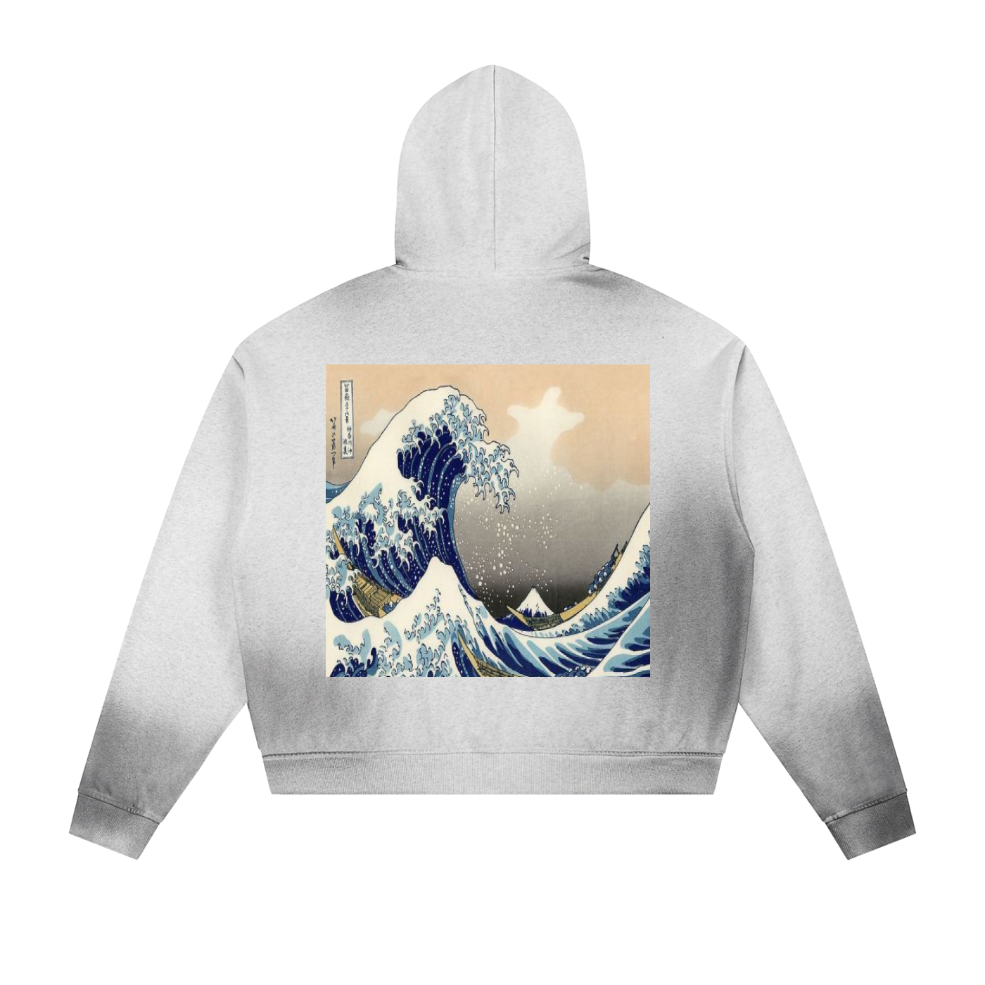 Sun Fade Frayed Raw Edge Fleece Zip Hoodie