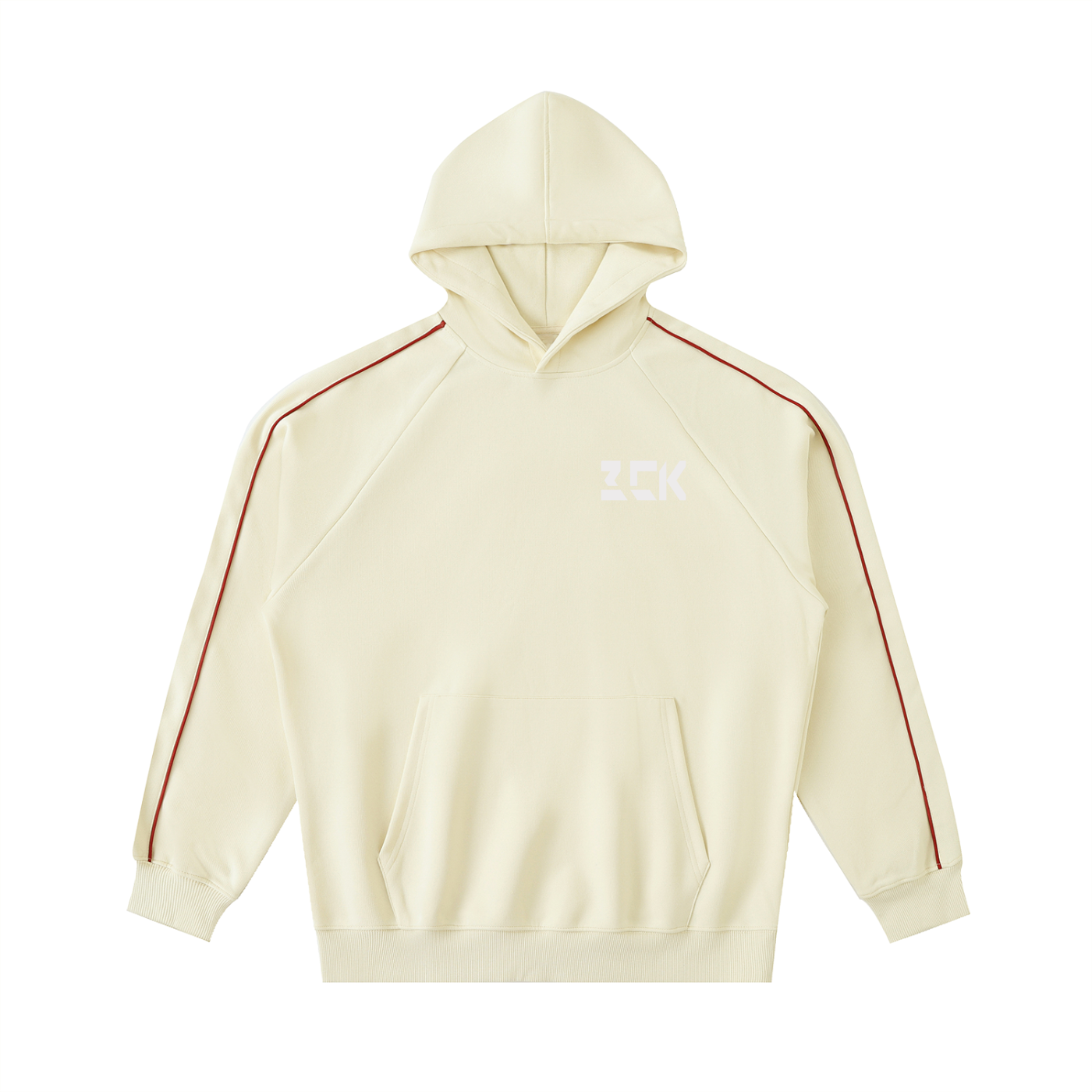 Contrast Piping Raglan Hoodie