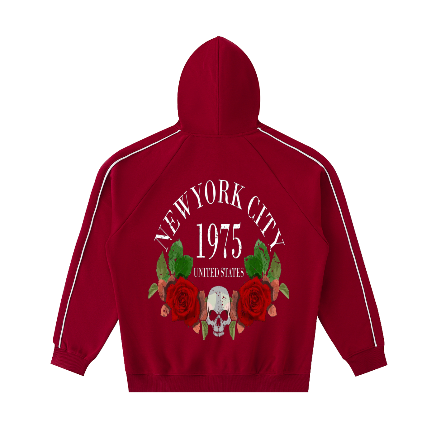 Contrast Piping Raglan Hoodie