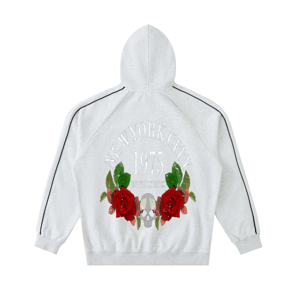 Contrast Piping Raglan Hoodie