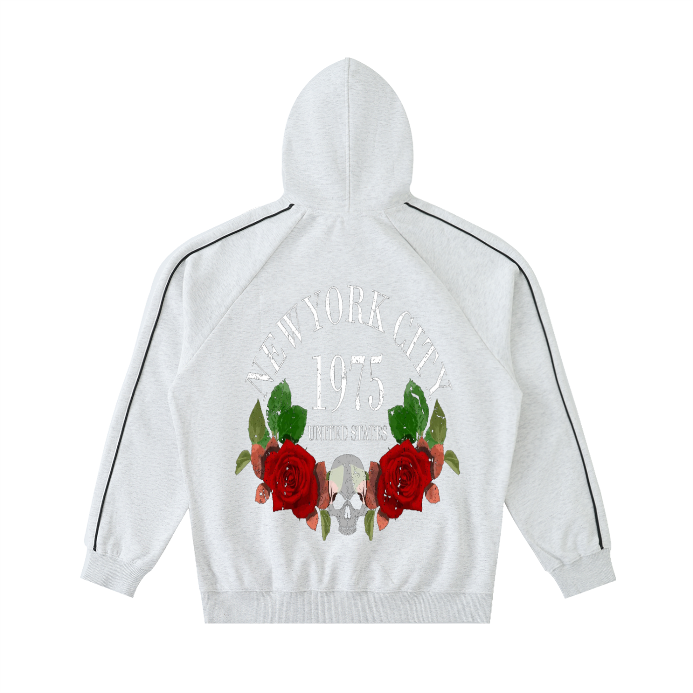 Contrast Piping Raglan Hoodie